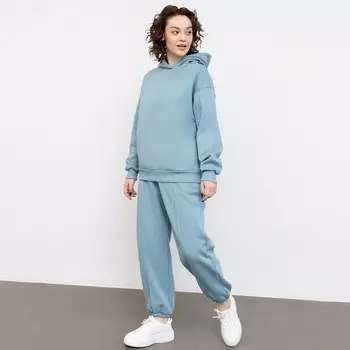 Толстовка женская НАЧЁС, цвет сине-серый, размер 52