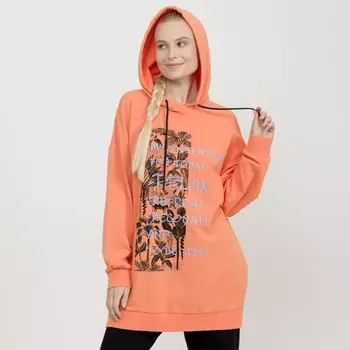 Худи женское , размер L, цвет оранжевый