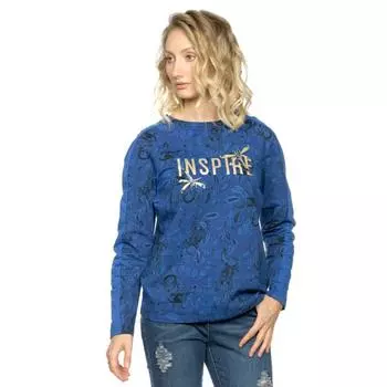 Толстовка женская, размер L, цвет тёмно-синий