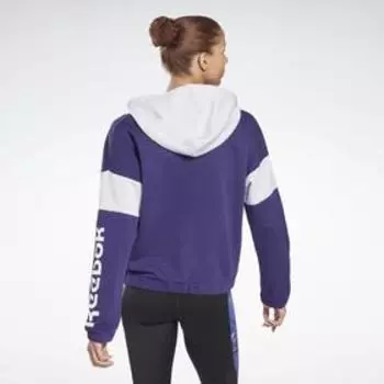 Толстовка женская Reebok Te Linear Logo Ft Fullzip, размер 46-48 (GL4695)