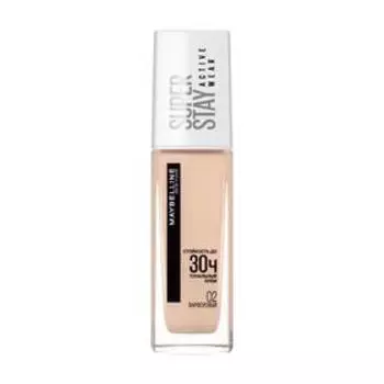 Тональный крем Maybelline Super Stay Active Wear 30Ч, тон 02 Фарфоровый, 30 мл