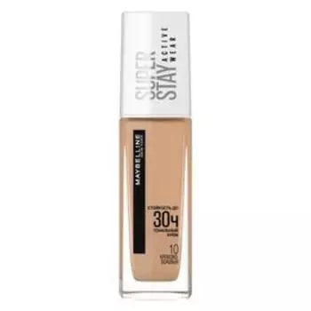 Тональный крем Maybelline Super Stay Active Wear 30Ч, тон 10 Кремово-бежевый, 30 мл