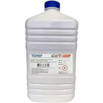 Тонер Cet CE38-Y CET111071467, для KONICA MINOLTA Bizhub C227/287, бутылка 467гр, жёлтый