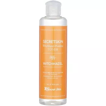 Тонер для лица Secret Skin New Witchhazel Poreless Toner, с экстрактом гамамелиса, 250 мл