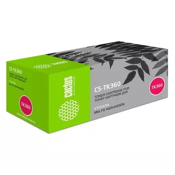 Тонер Картридж Cactus CS-TK360 черный для Kyocera Mita FS 4020/4020DN (20000стр.)