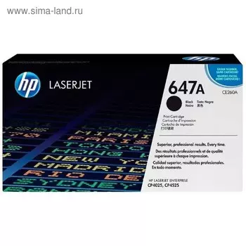 Тонер Картридж HP 647A CE260A черный для HP CLJ CP4525 (8500стр.)