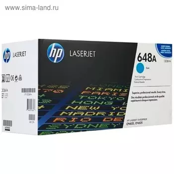 Тонер Картридж HP 648A CE261A голубой для HP CLJ CP4525 (11000стр.)