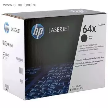 Тонер Картридж HP 64X CC364X черный для HP LJ 4015/4515 (24000стр.)