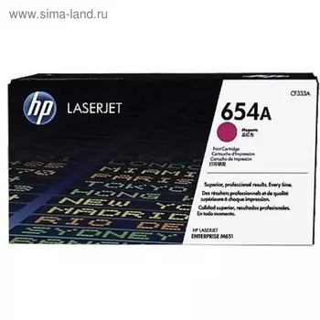 Тонер Картридж HP 654A CF333A пурпурный для HP CLJ Ent M651n/M651dn/M651xh/M680dn/M680f (15000стр.)