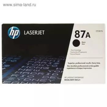Тонер Картридж HP 87A CF287A черный для HP LJ Ent M506/M527 (9000стр.)