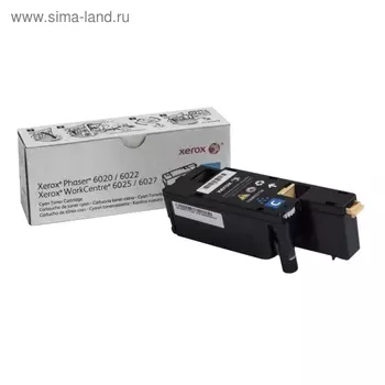 Тонер Картридж Xerox 106R02760 голубой для Xerox Phaser 6020/6022/6025/6027