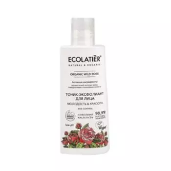 Тоник-эксфолиант для лица Ecolatier ORGANIC WILD ROSE, 150 мл