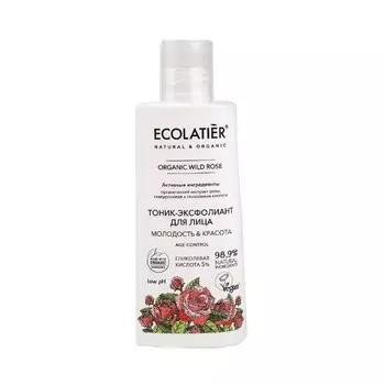 Тоник-эксфолиант для лица Ecolatier ORGANIC WILD ROSE, 150 мл