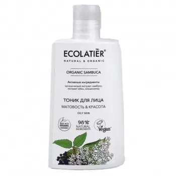 Тоник для лица Ecolatier Organic Sambuka «Матовость & красота», 250 мл