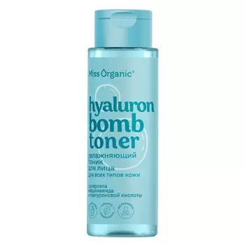 Тоник увлажняющий для всех типов кожи Hialuron bomb toner, 190 мл, Miss Organic