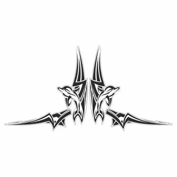 Тонировка-уголок "Дельфин", черный, 500 х 230 мм, комплект 2 шт.