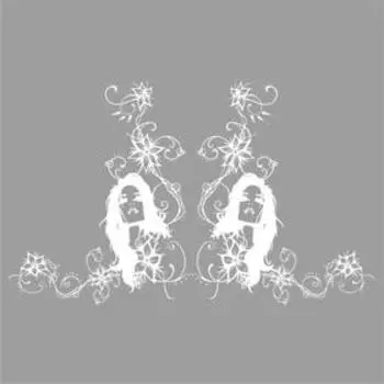 Тонировка-уголок "Девушка с узорами" №4, белая, 50 х 23 см