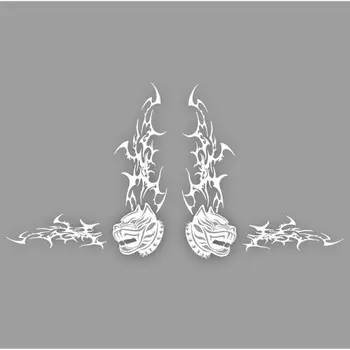 Тонировка-уголок "Дикая собака", белый, 500 х 230 мм, комплект 2 шт.