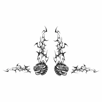 Тонировка-уголок "Дикая собака", черный, 350 х 160 мм, комплект 2 шт.