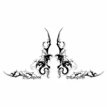 Тонировка-уголок "Дракон", черный, 500 х 230 мм, комплект 2 шт.