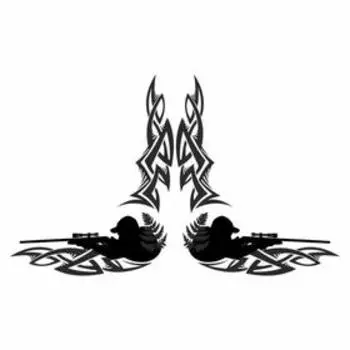 Тонировка-уголок, малая "Охотник", черная, комплект 2 шт, 35 х 18 см