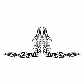 Тонировка-уголок, малая "Рысь", черная, комплект 2 шт, 35 х 18 см