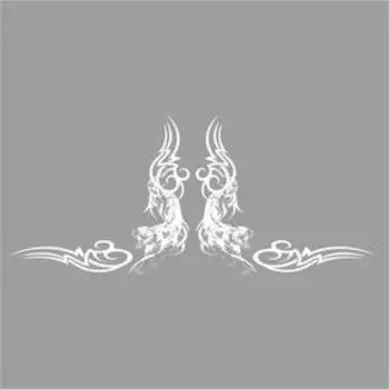 Тонировка-уголок, малая "Тигр", белая, комплект 2 шт, 35 х 18 см