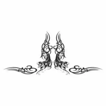 Тонировка-уголок, малая "Тигр", черная, комплект 2 шт, 35 х 18 см