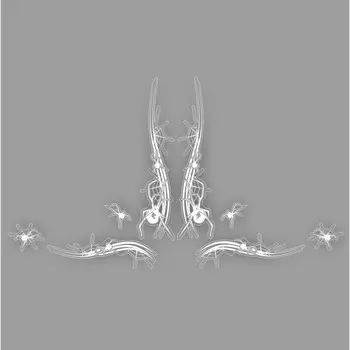 Тонировка-уголок "Пауки", белый, 350 х 160 мм, комплект 2 шт.