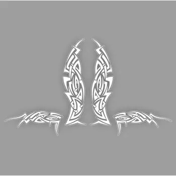 Тонировка-уголок "Тату", вид №3, белый, 350 х 160 мм, комплект 2 шт.