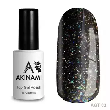 Топ Akinami Glitter Gel №03, 9 мл