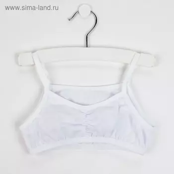 Топ для девочки, цвет белый, рост 140-146 см