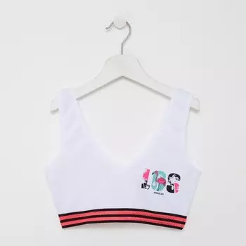 Топ для девочки, цвет белый, рост 146-152 см