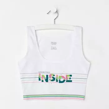 Топ для девочки, цвет белый, рост 152-158 см