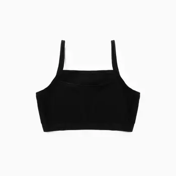 Топ для девочки, цвет черный, р-р 34