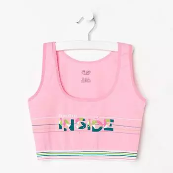 Топ для девочки, цвет розовый, рост 152-158 см