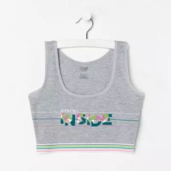 Топ для девочки, цвет серый, рост 152-158 см