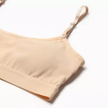 Топ для девочки, цвет телесный, рост 134-140 см