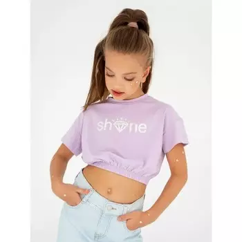 Топ для девочки на резинке, рост 134 см, цвет сиреневый