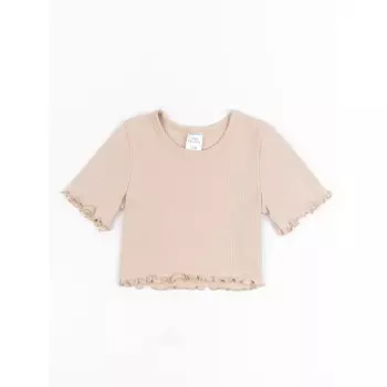 Топ для девочки, рост 152 см, цвет бежевый