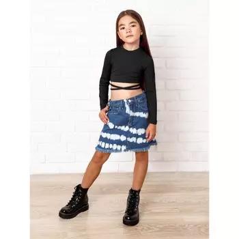 Топ для девочки с длинными рукавами Generation, рост 128 см, цвет чёрный