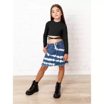 Топ для девочки с длинными рукавами Generation, рост 134 см, цвет чёрный