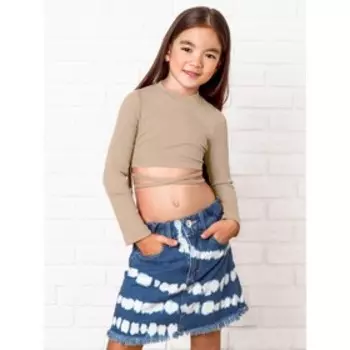 Топ для девочки с длинными рукавами Generation, рост 146 см, цвет бежевый