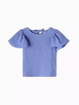 Топ из муслина для девочки KAFTAN, рост 128 см, фиолетовый