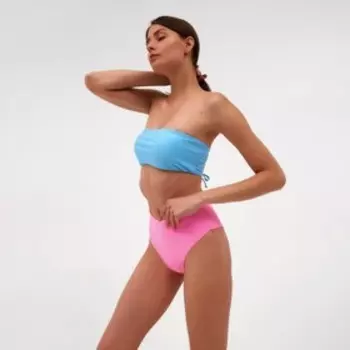 Топ купальный женский бандо MINAKU, цвет голубой размер 48