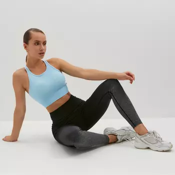 Топ спортивный женский MINAKU: SPORTLY, голубой, размер L