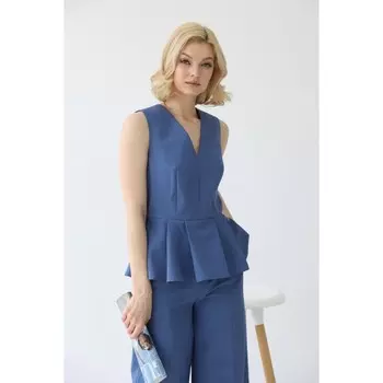 Топ с баской, размер 50