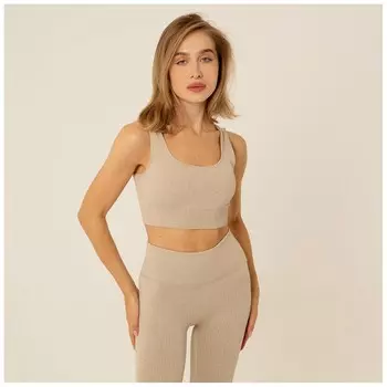 Топ спортивный на широких бретелях ONLYTOP, р. L, цвет молочный