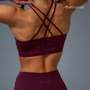 Топ спортивный ONLYTOP Sculpt, размер S, сливовый