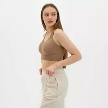 Топ женский Collorista, цвет коричневый, размер 42-44